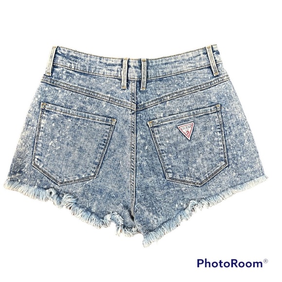 GUESS Denim Shorts In Acid Indigo Wash size 27 - Picture 3 of 6